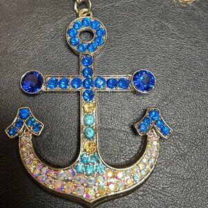 Betsey Johnson Ship Shape Anchor Necklace NWT